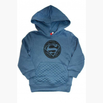 Új 98-as Superman logós kapucnis pulóver, kék